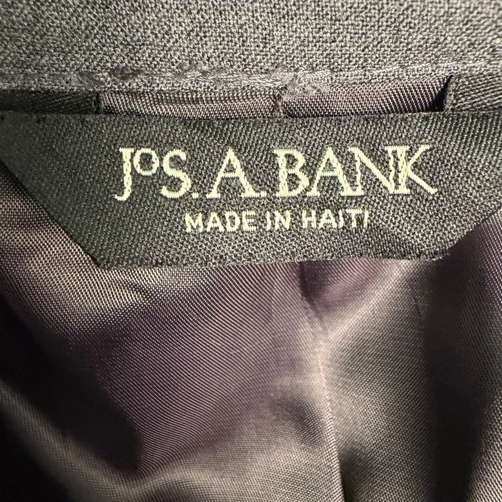 Jos. A.‎ Bank Mens 44L Suit Jacket Grey Two Button Blazer Professional 100% Wool